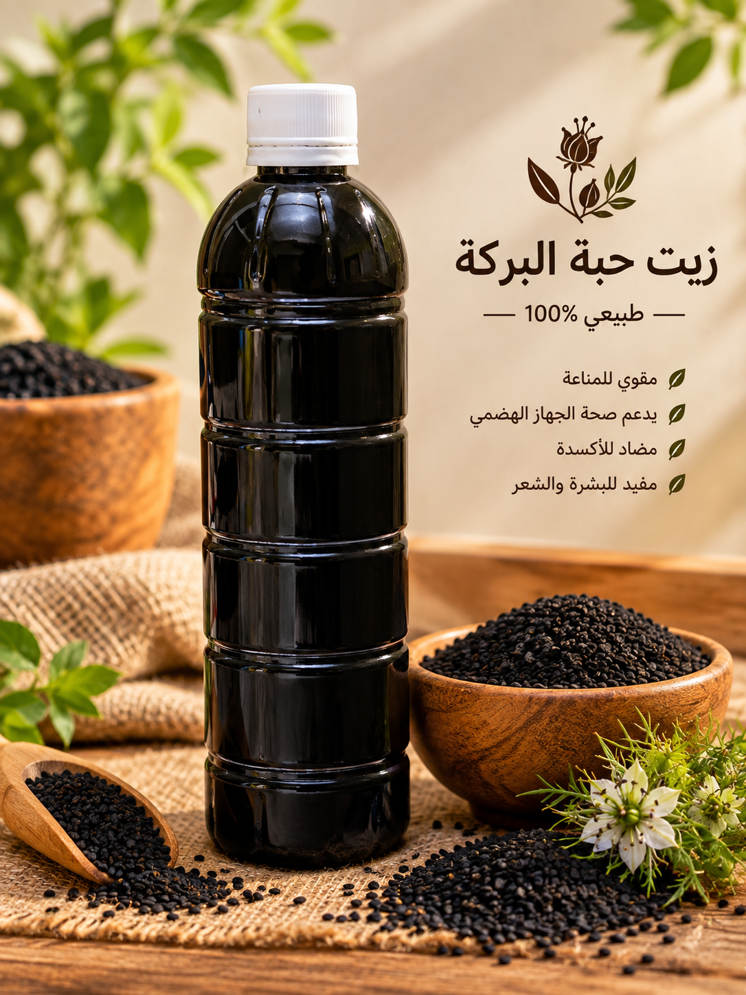 زيت حبة البركة طبيعي 100%